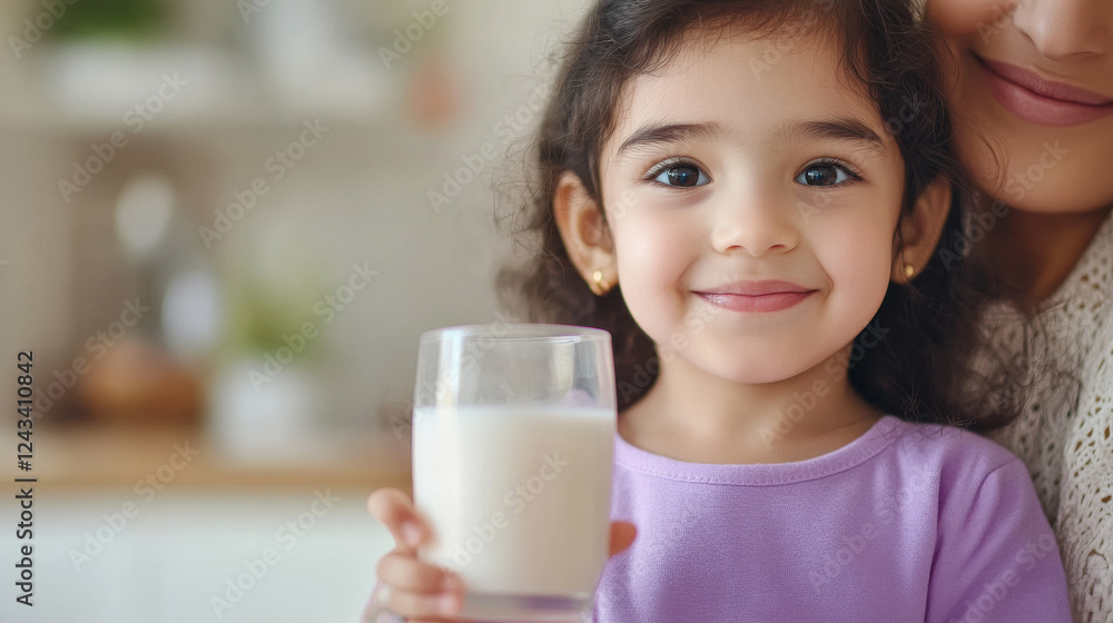 cute little girl child holding glass of milk cute little girl child holding glass of milk