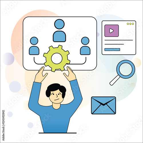Multiple Administrators Team Management, Access Control & Workflow Coordination Concept
