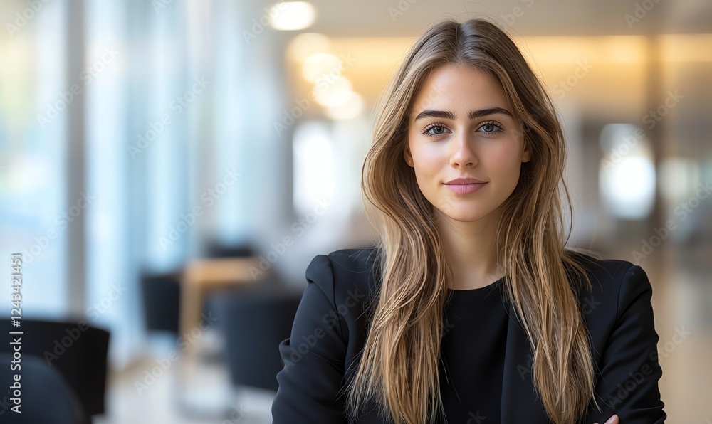 A professional young woman confidently poses in a modern office environment. Her thoughtful expression and stylish attire embody professionalism and ambition in the workplace. A professional young woman confidently poses in a modern office environment. Her thoughtful expression and stylish attire embody professionalism and ambition in the workplace.