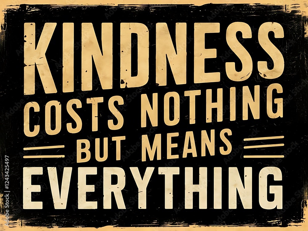 Fototapeta premium Motivational kindness typography for posters