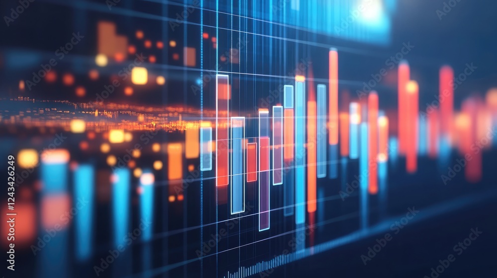 A digital hologram of the Earth surrounded by glowing data streams and analytics A digital hologram of the Earth surrounded by glowing data streams and analytics