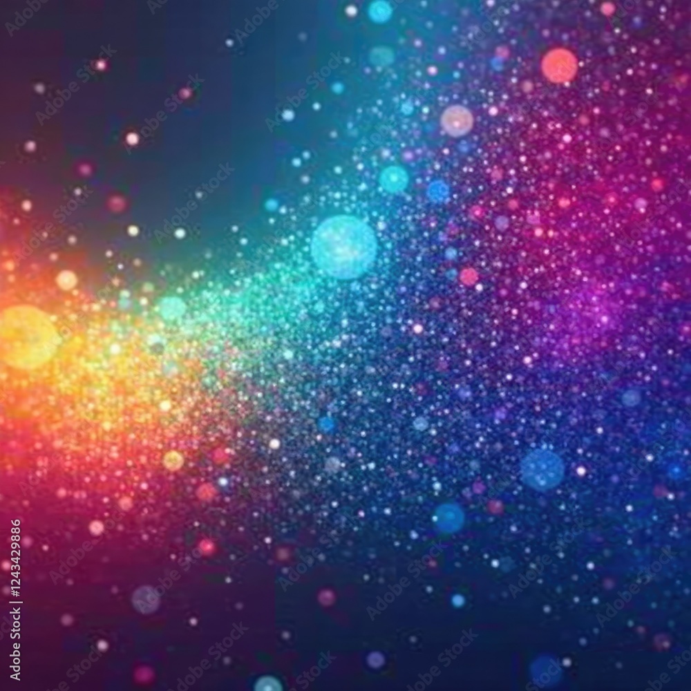 Obraz premium Radiant rainbow hues blending with metallic finish, Finish, Rainbow, Artistic