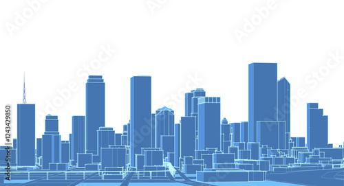 modern city industrial landscape 3d	

