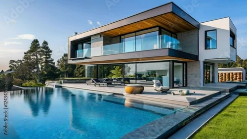 Wallpaper Mural Luxury Modern Villa with Infinity Pool and Stunning Views Torontodigital.ca