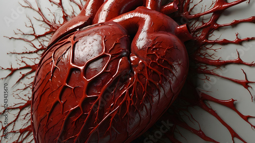 human heart anatomy, ai generated photo