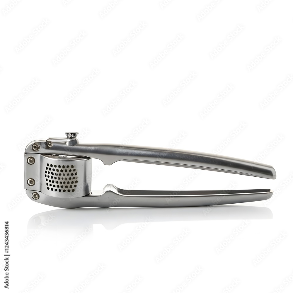 Garlic press kitchen item image on white background Garlic press kitchen item image on white background