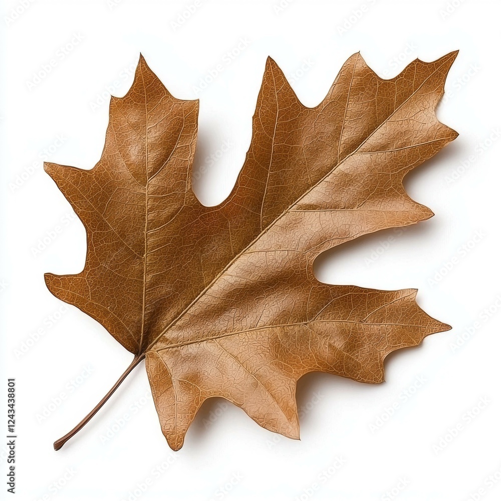 Fototapeta premium Close-up of a textured brown leaf.