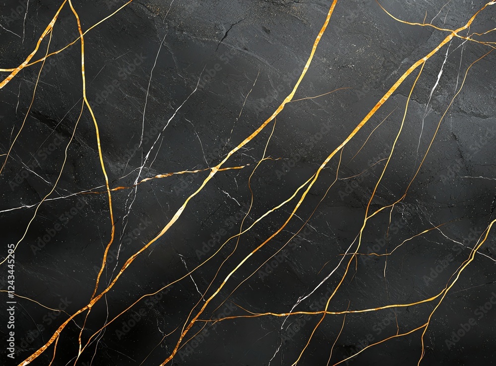 Black marble texture with striking golden veins, perfect for backgrounds, modern designs, and luxury themes in graphic and interior design. Black marble texture with striking golden veins, perfect for backgrounds, modern designs, and luxury themes in graphic and interior design.