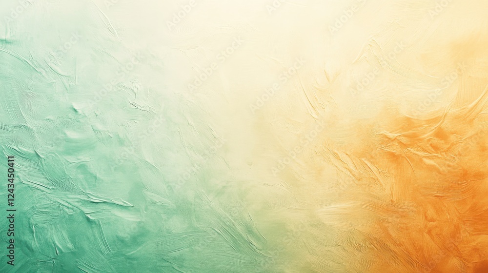 Obraz premium Elegant pastel mint and amber blend creating a serene abstract background perfect for calming art projects