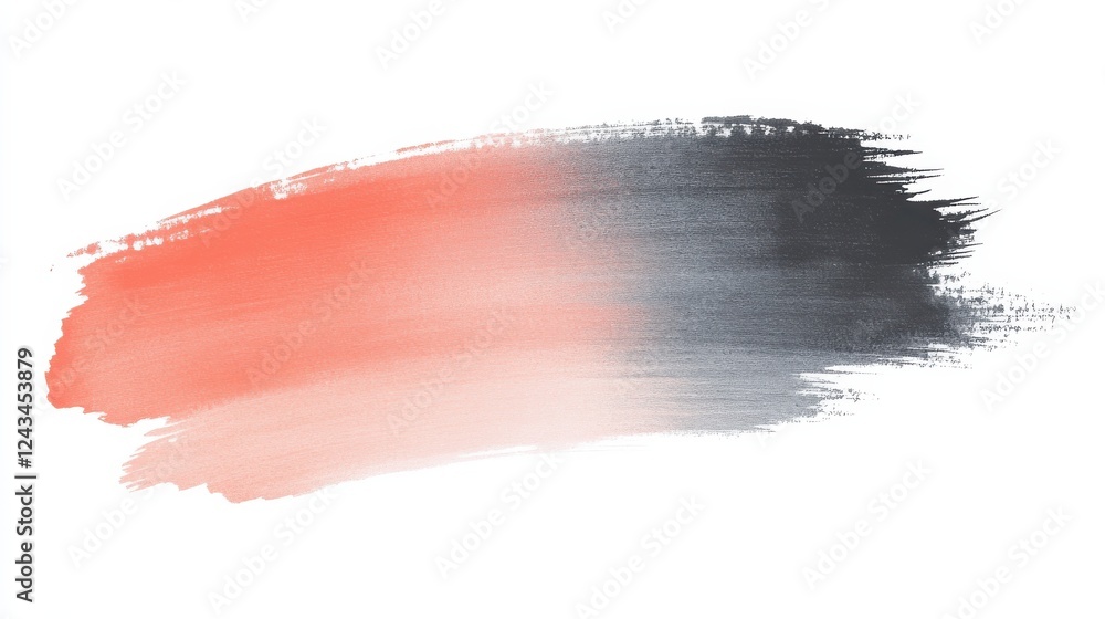 Obraz premium Abstract negative space design featuring a blend of coral and charcoal colors creating an intriguing artistic impression