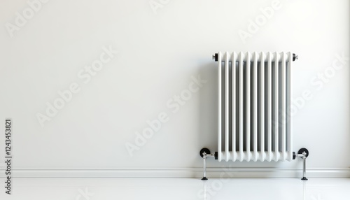 Wallpaper Mural Contemporary heater on white wall, modern home comfort Torontodigital.ca