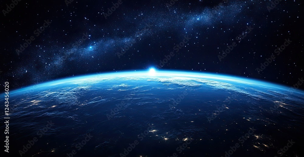 Obraz premium Meteor shower lighting up the night sky, creating short streaks of light