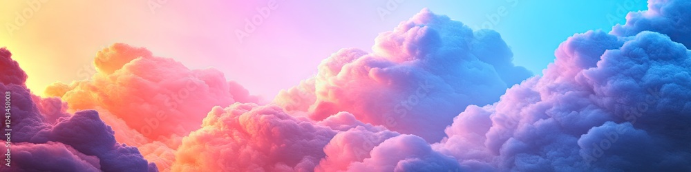 Fototapeta premium Dreamy pastel clouds in a cosmic sky