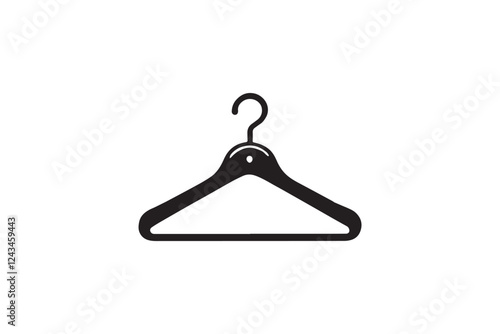 hanger vector silhouette isolated in white background