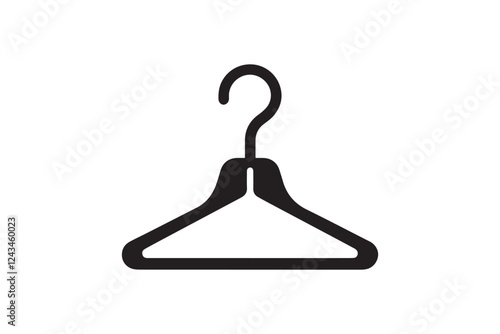 hanger vector silhouette isolated in white background