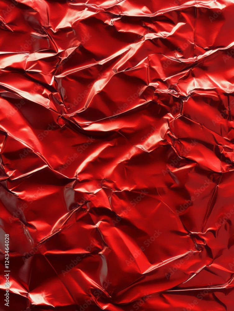 Crumpled Red Foil Abstract Background Texture Crumpled Red Foil Abstract Background Texture