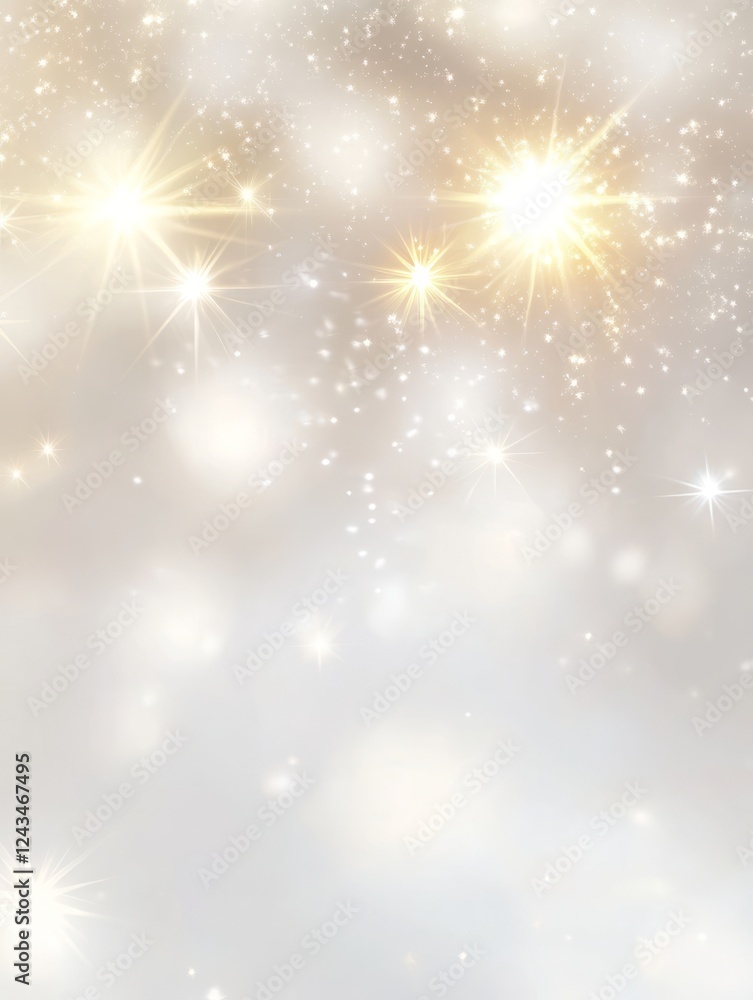 Sparkling Golden Stars and Shimmering Lights Background Sparkling Golden Stars and Shimmering Lights Background
