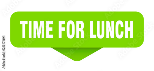 time for lunch sticker. time for lunch sign on transparent background
