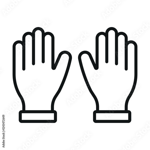 Gloves medical icon is a simple vector illustration of a pair of disposable gloves
