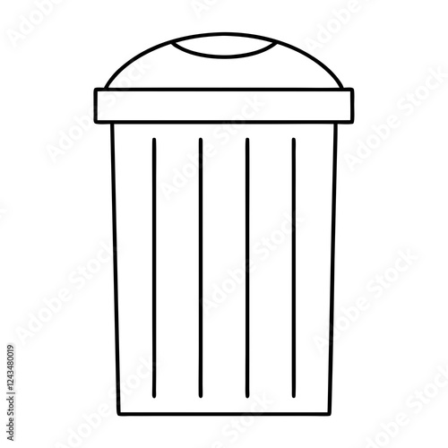 vector trash can