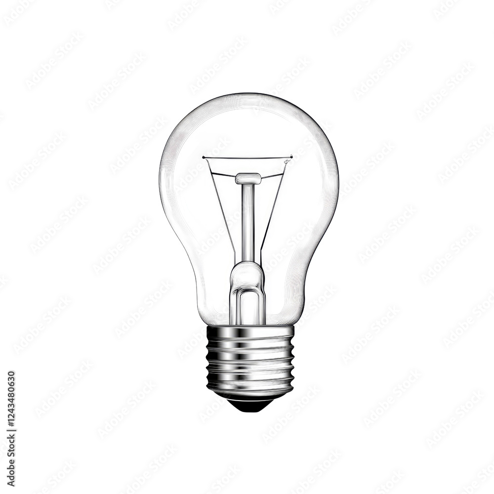 Classic Incandescent Light Bulb - Idea, Innovation, and Energy Concept Classic Incandescent Light Bulb - Idea, Innovation, and Energy Concept