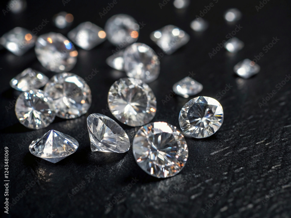 A luxurious display of diamonds, highlighting their beauty and value A luxurious display of diamonds, highlighting their beauty and value