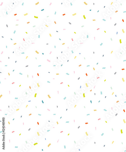 Falling confetti with white background