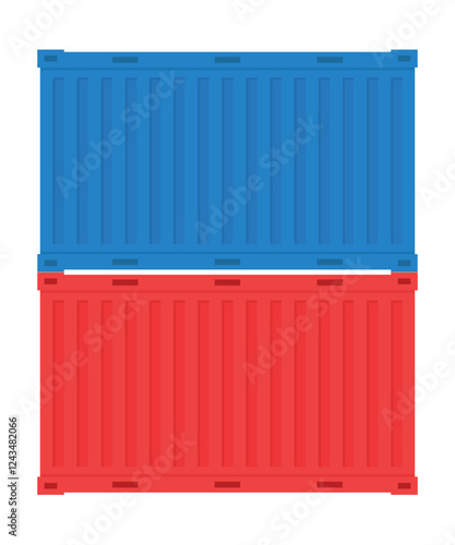Cargo container vector illustration isolated on white background