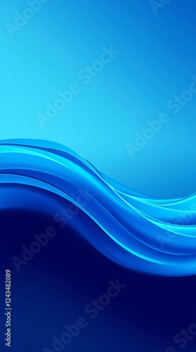 Stunning Blue Waves Abstract Background