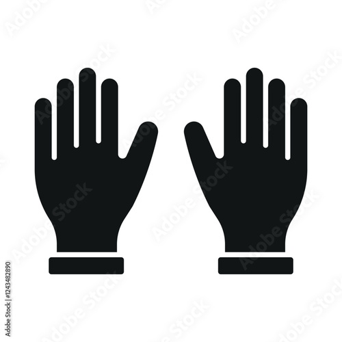 Gloves medical icon is a simple vector illustration of a pair of disposable gloves