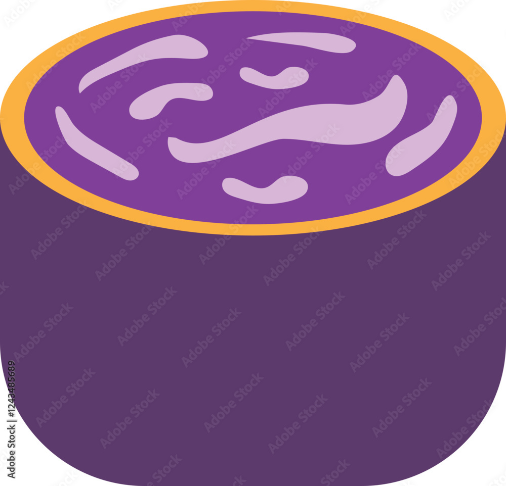 Illustration of Purple Cream In Bowl, Purple Sauce Illustration of Purple Cream In Bowl, Purple Sauce