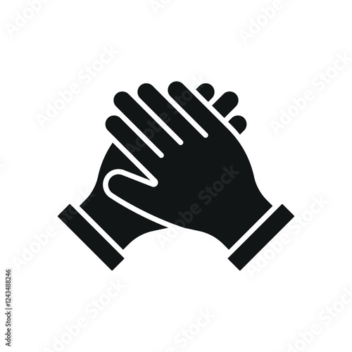 Gloves medical icon is a simple vector illustration of a pair of disposable gloves