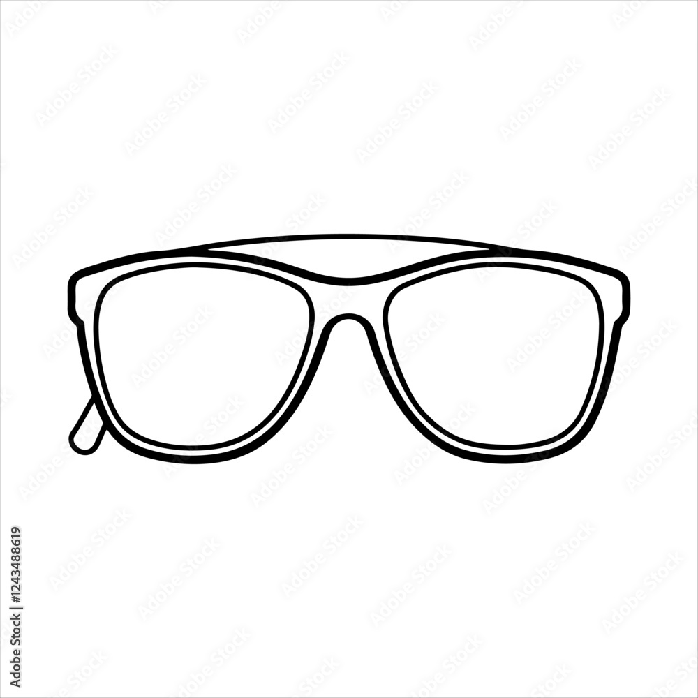 Fototapeta premium stylish modern, round sunglasses silhouette design