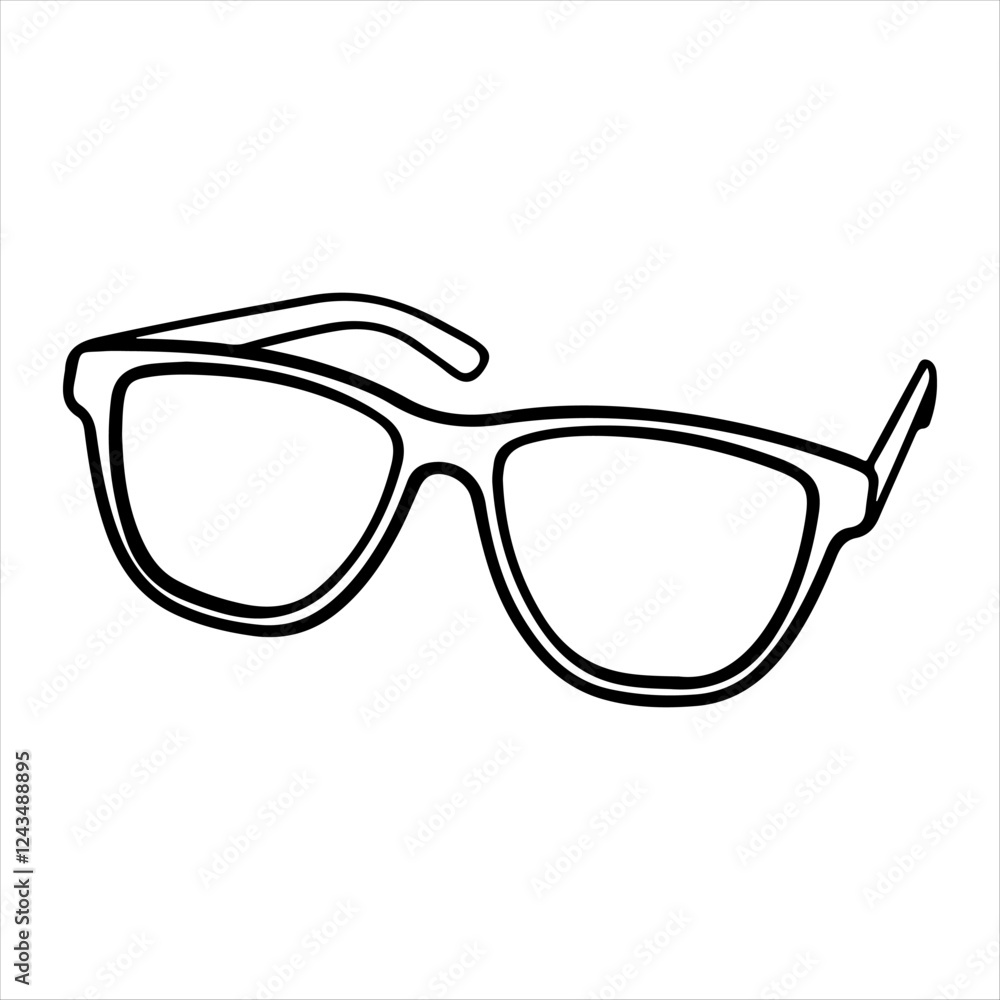 Fototapeta premium stylish modern, round sunglasses silhouette design