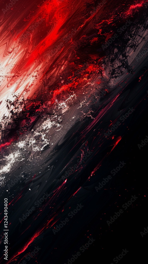 Abstract red and black background. Fantasy fractal texture. Digital art. 3D rendering. Abstract red and black background. Fantasy fractal texture. Digital art. 3D rendering.