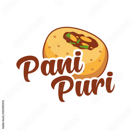 Pani puri logo vector template