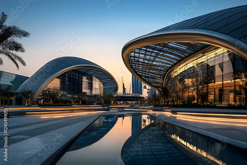 Futuristic architecture and urban design at Dubai's expo city