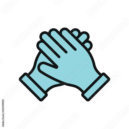 Gloves medical icon is a simple vector illustration of a pair of disposable gloves