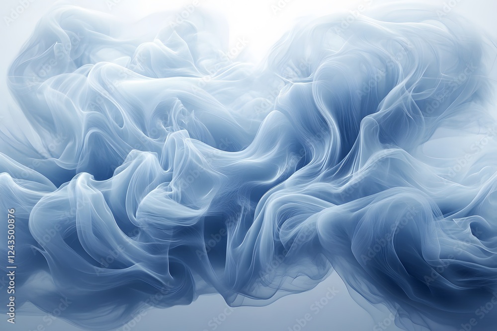 Obraz premium Ethereal Blue Smoke Patterns for Abstract Art and Design Inspiration