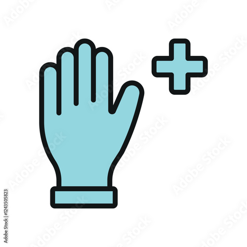 Gloves medical icon is a simple vector illustration of a pair of disposable gloves