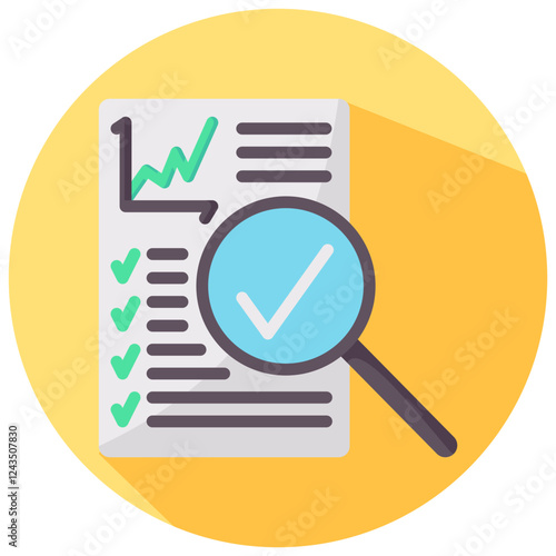 result vector round flat icon