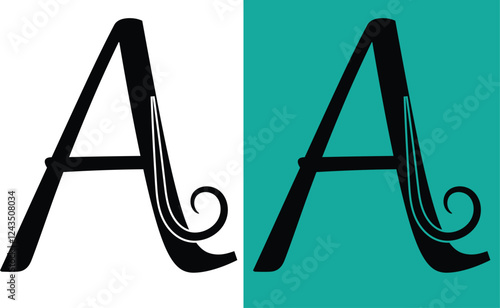 letter A. flower letters. Vintage ornament initial Alphabet vector file download | Any changes can be possible