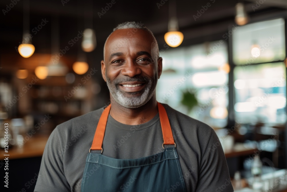 Smiling portrait of a middle aged African American small business owner Smiling portrait of a middle aged African American small business owner