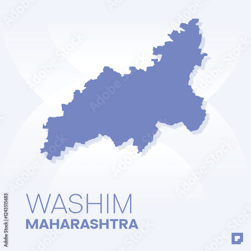 Washim vector map, Vector map of Washim, editable eps, AI files, Vector illustration of Washim vector map