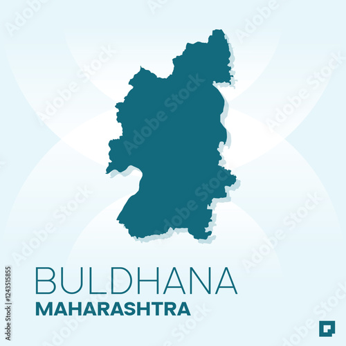 Buldhana vector map, Vector map of Buldhana, editable eps, AI files, Vector illustration of Buldhana vector map