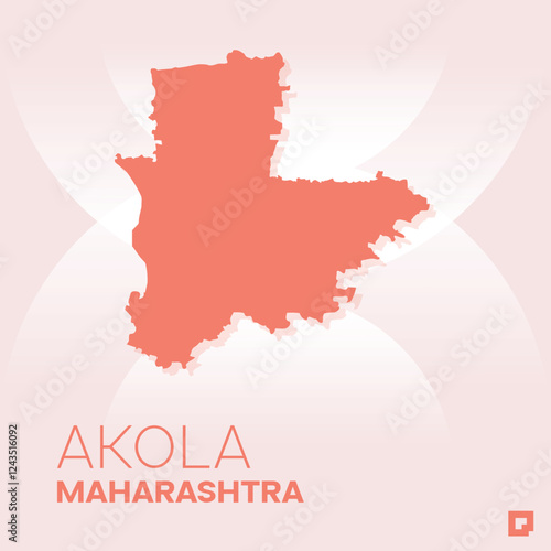 Akola vector map, Vector map of Akola, editable eps, AI files, Vector illustration of Akola vector map photo