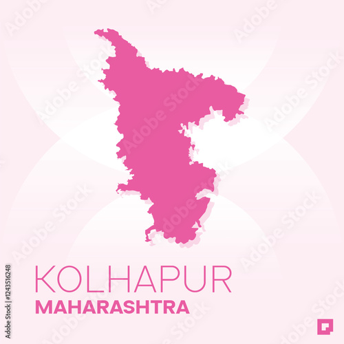 Kolhapur vector map, Vector map of Kolhapur, editable eps, AI files, Vector illustration of Kolhapur vector map photo