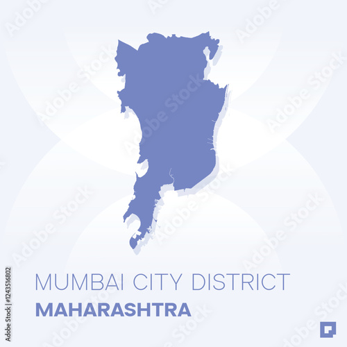 Mumbai City district vector map, Vector map of Mumbai City district, editable eps, AI files, Vector illustration of Mumbai City district vector map