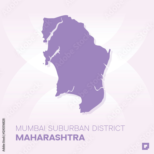Mumbai Suburban district vector map, Vector map of Mumbai Suburban district, editable eps, AI files, Vector illustration of Mumbai Suburban district vector map