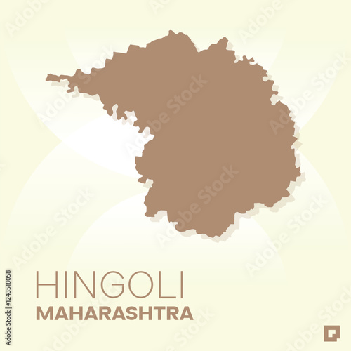 Hingoli vector map, Vector map of Hingoli, editable eps, AI files, Vector illustration of Hingoli vector map